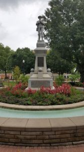 The Confederate monument on the square in downtown Bentonville